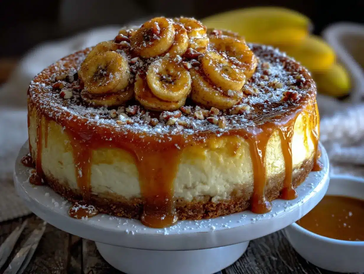 bananas foster cheesecake preparation steps