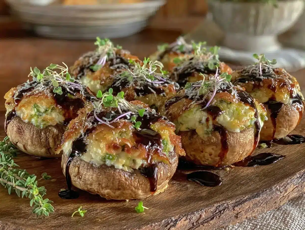 boursin-stuffed mushrooms preparation steps