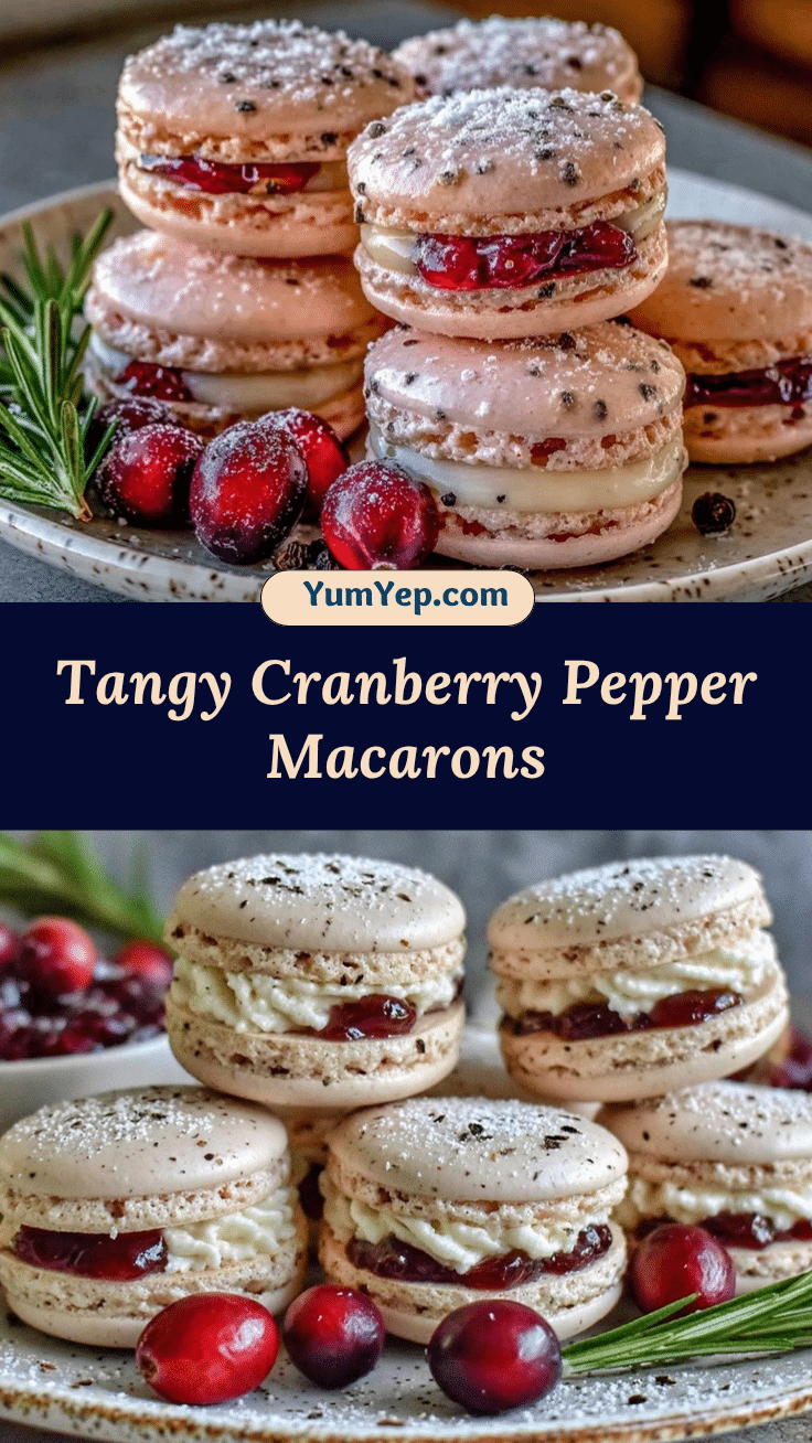 cranberry and black pepper macarons recipe