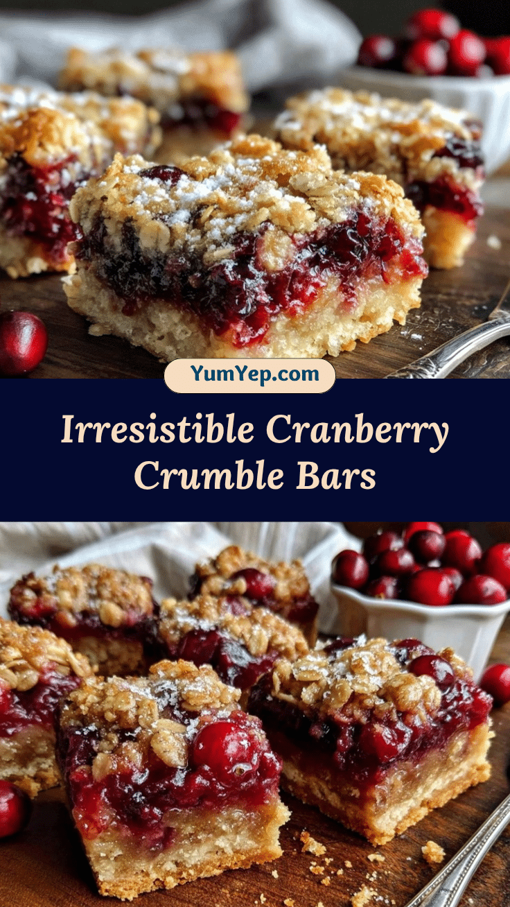 Cranberry Crumble Bars recipe