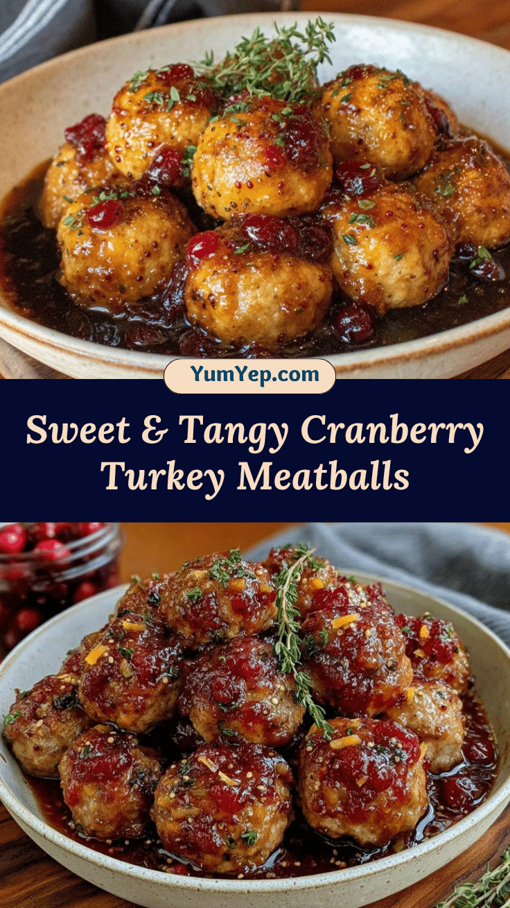 cranberry mostarda glazed turkey meatballs recipe
