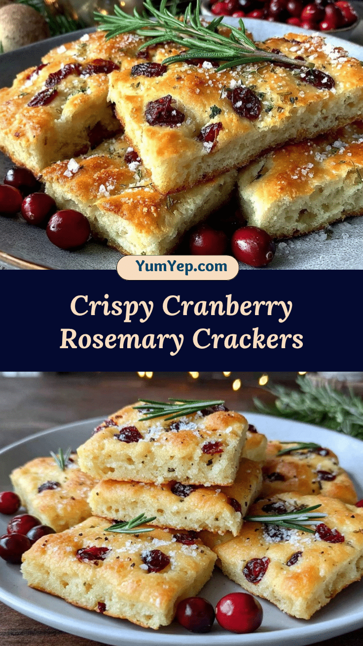 cranberry rosemary focaccia crackers recipe