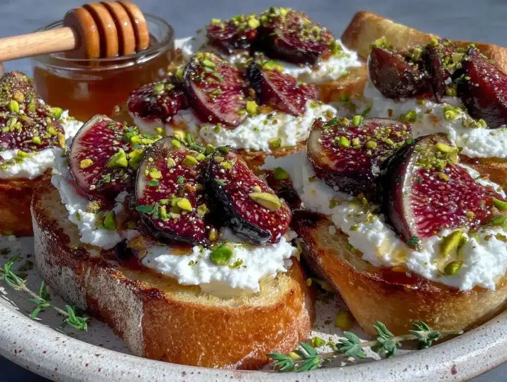 goat cheese and fig crostini - featured image