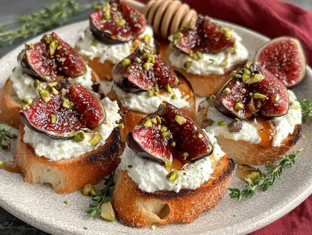 goat cheese and fig crostini preparation steps