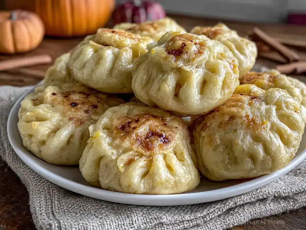 pumpkin custard buns - featured image