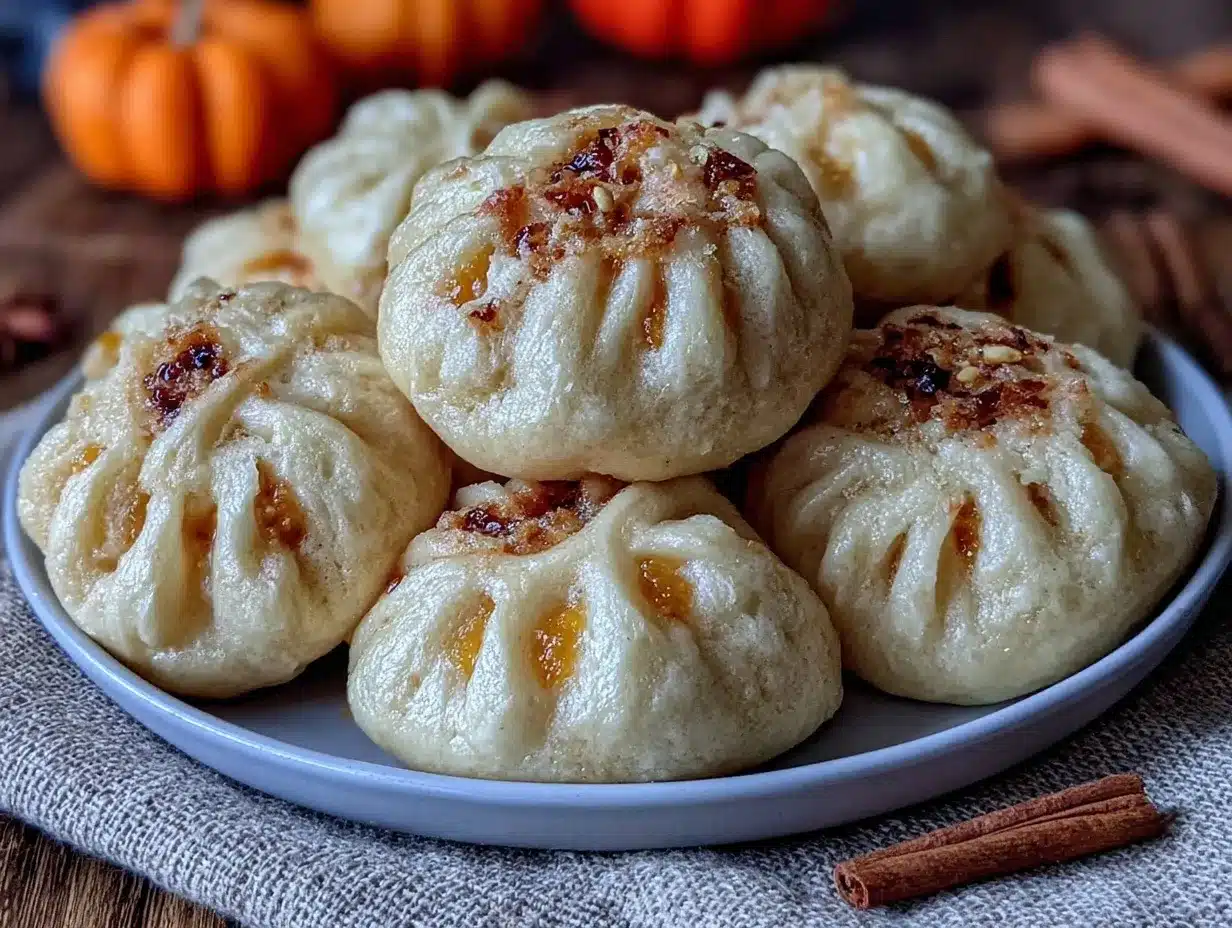 pumpkin custard buns preparation steps
