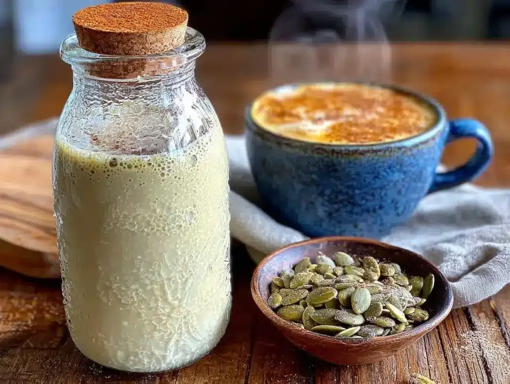pumpkin seed milk - featured image