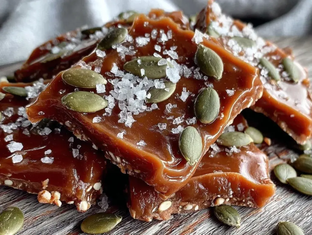 pumpkin seed toffee - featured image