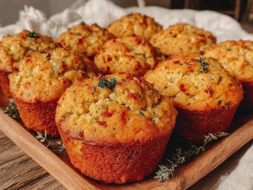 savory cornbread stuffing muffins - featured image