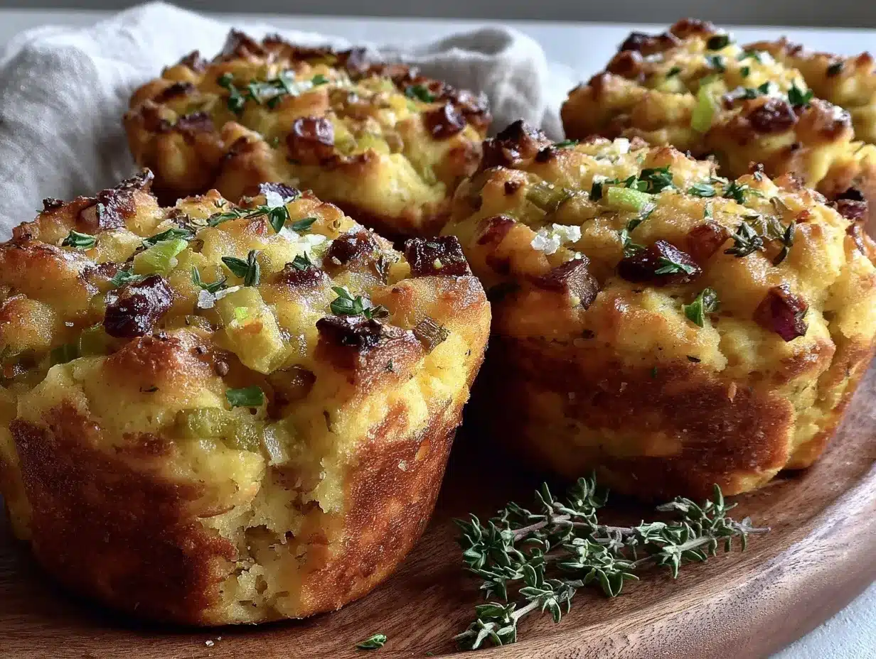 savory cornbread stuffing muffins preparation steps