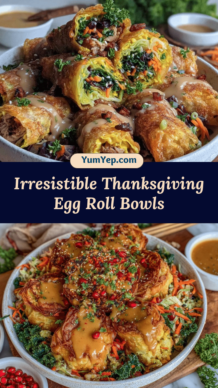 Thanksgiving Egg Roll Bowls recipe