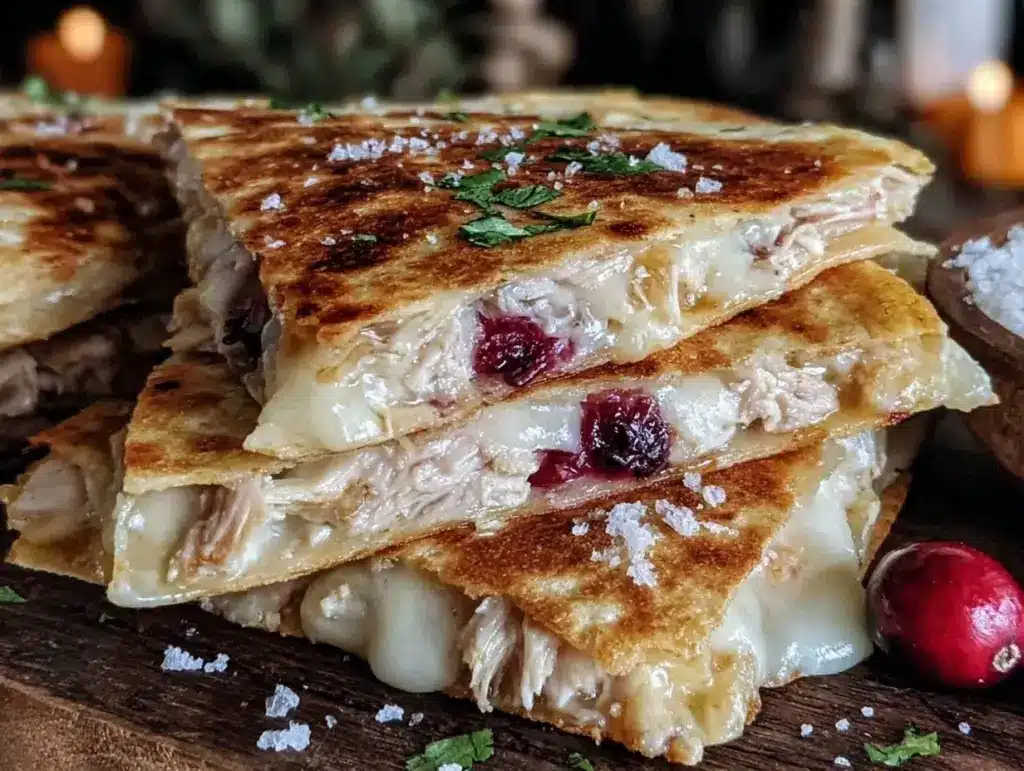 turkey cranberry quesadillas - featured image