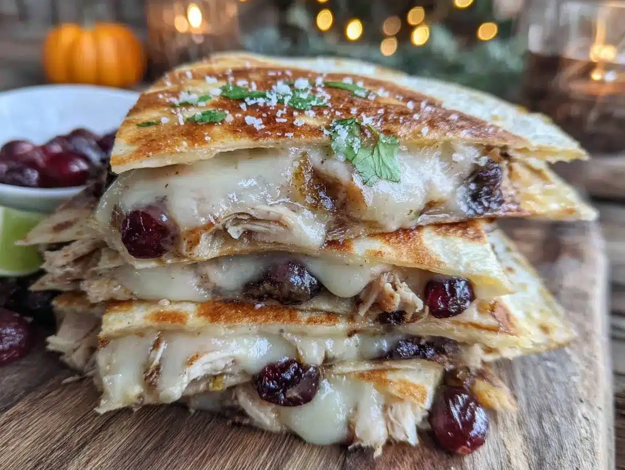 turkey cranberry quesadillas preparation steps