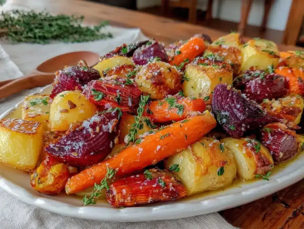 Whole30 roasted root vegetables - featured image
