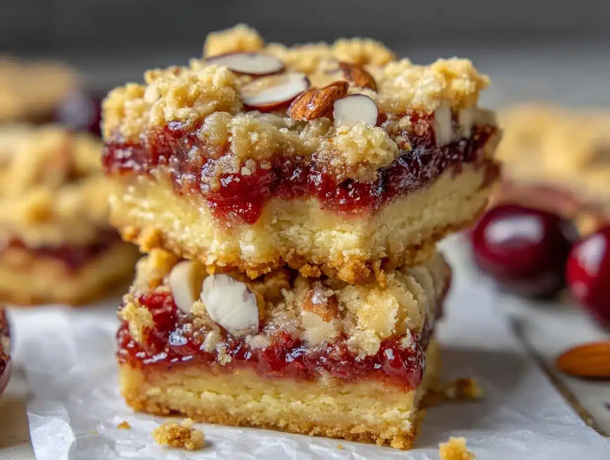 Almond Cherry Pie Bars preparation steps