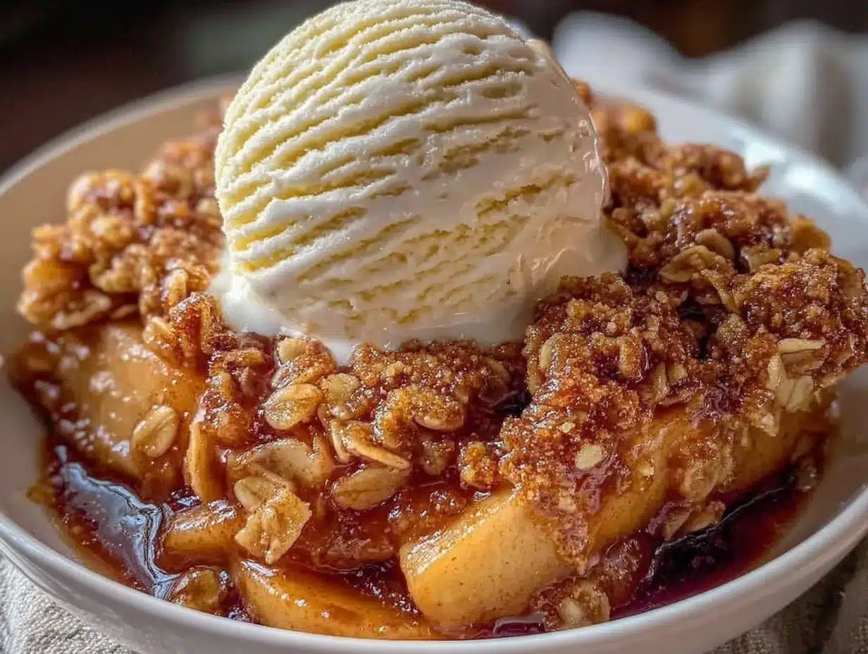 apple crisp dessert preparation steps