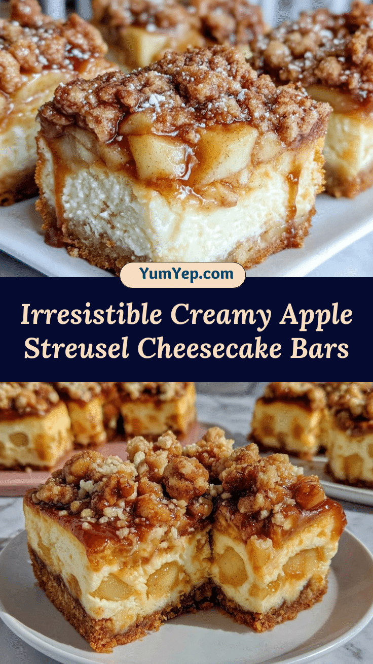 apple streusel cheesecake bars recipe
