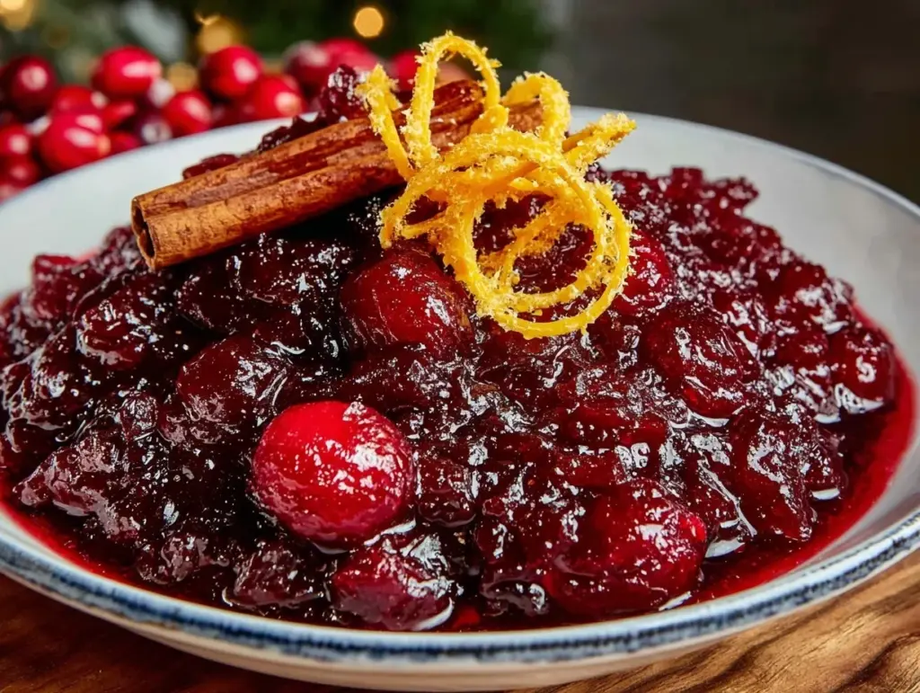 bourbon orange cranberry sauce - featured image