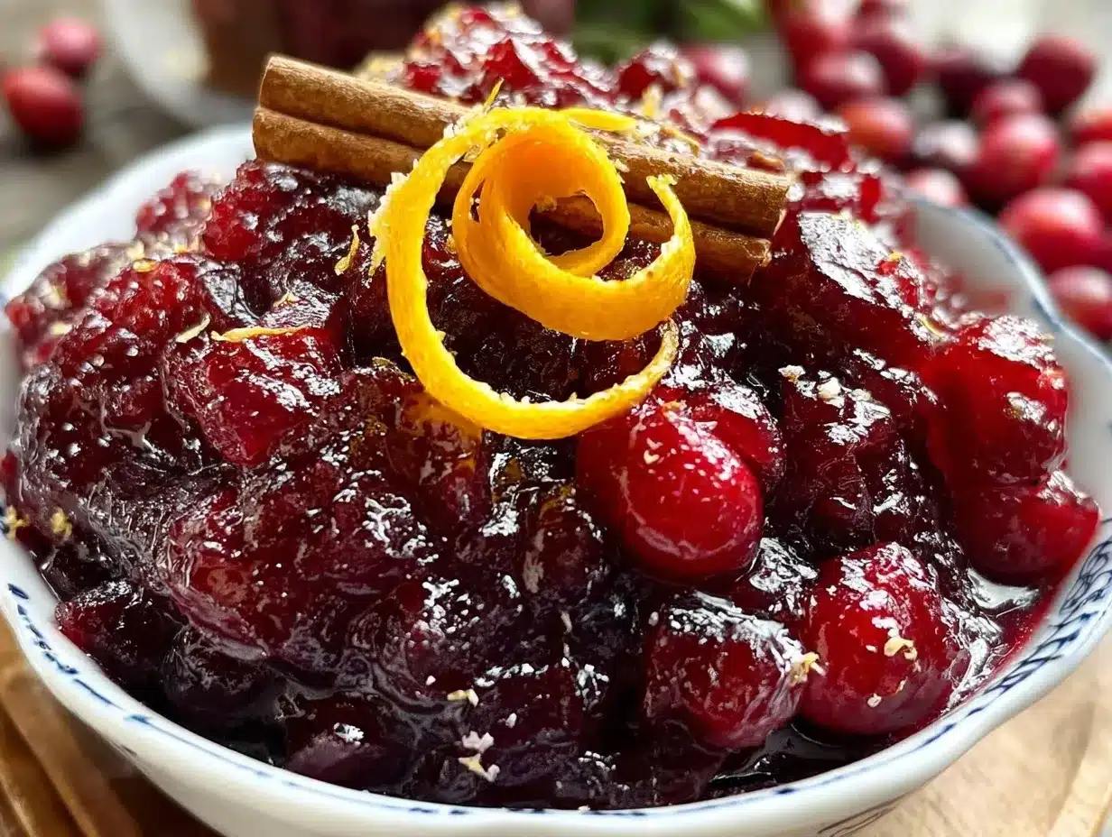bourbon orange cranberry sauce preparation steps