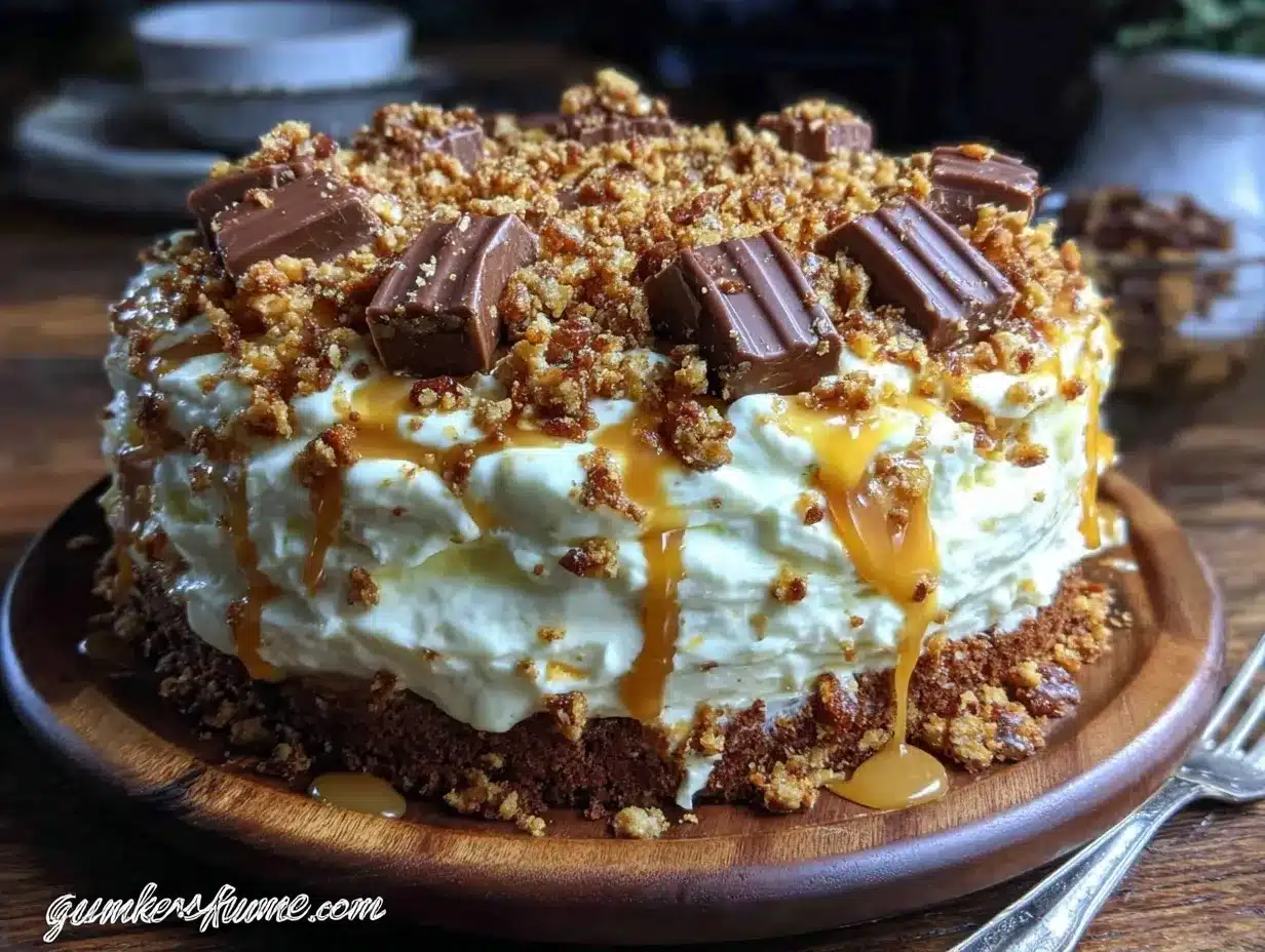 Butterfinger Bomb Cake preparation steps