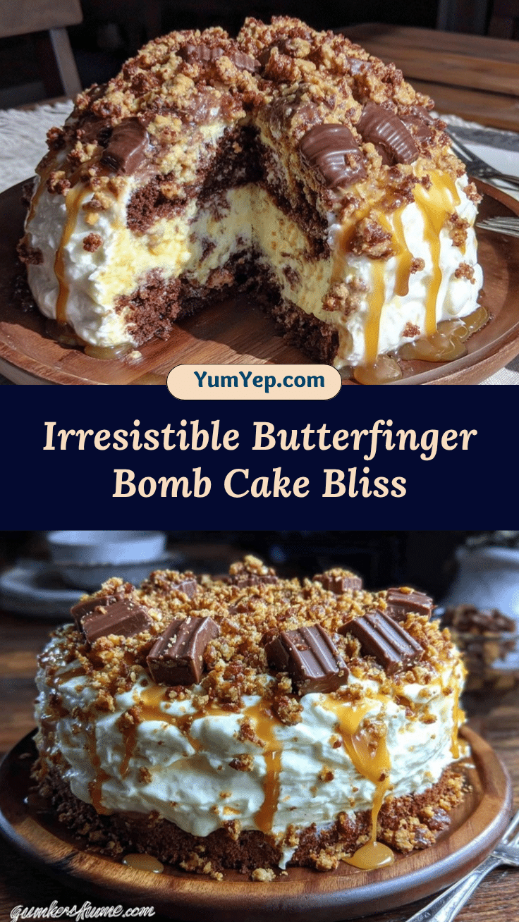 Butterfinger Bomb Cake recipe