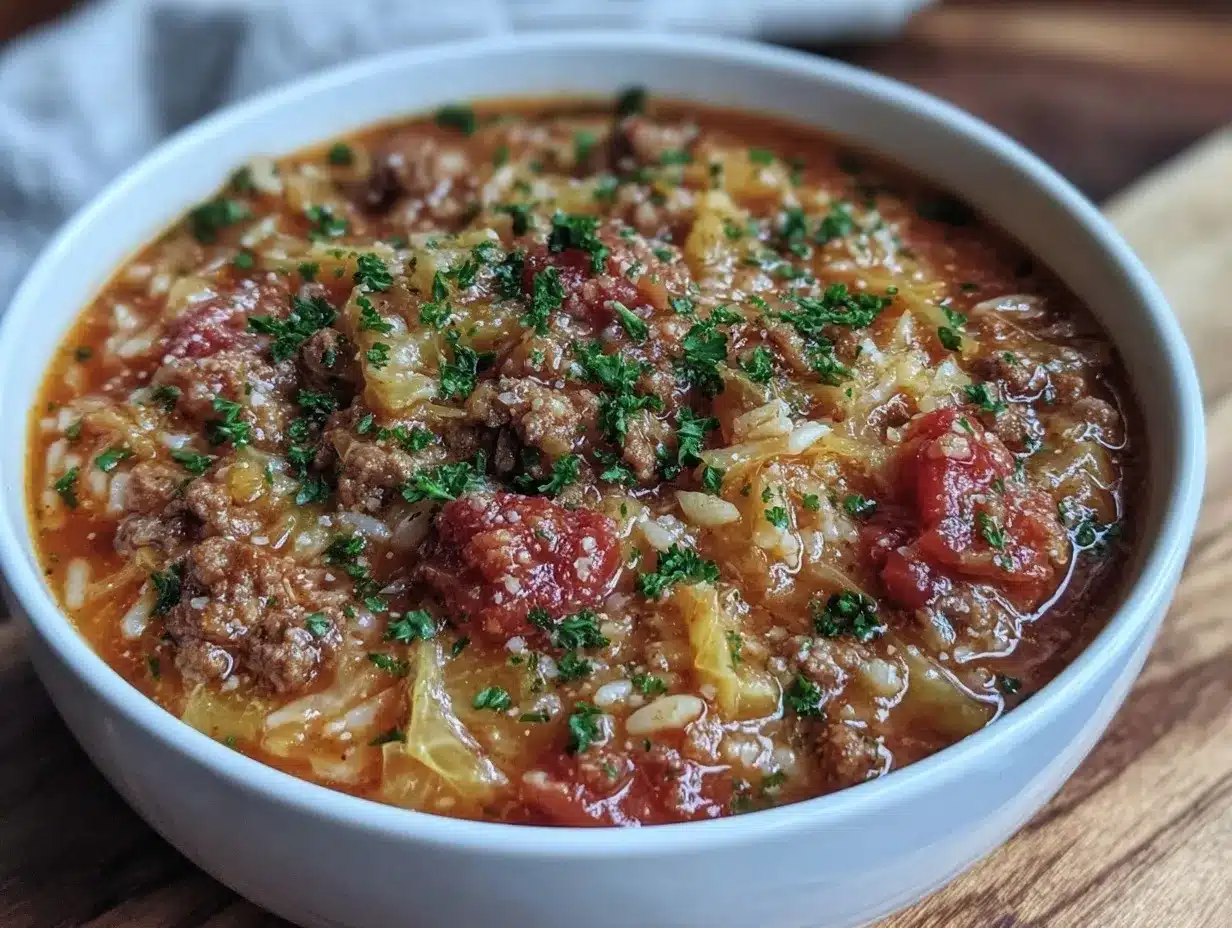 cabbage roll soup preparation steps