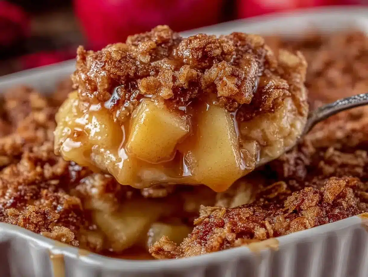 caramel apple crisp preparation steps