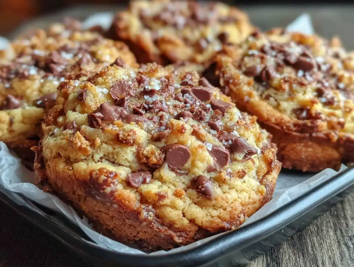 Chocolate Chip Toffee Shortbread Cookies preparation steps
