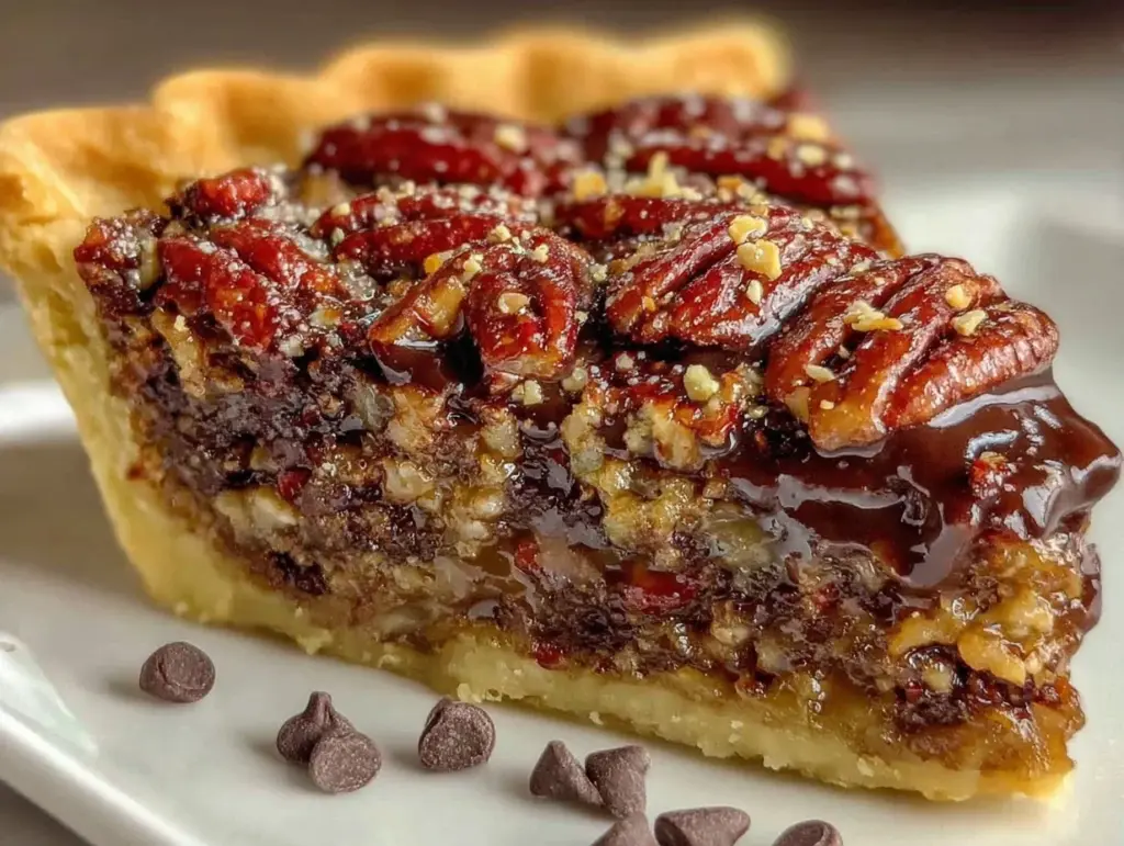chocolate pecan pie - featured image