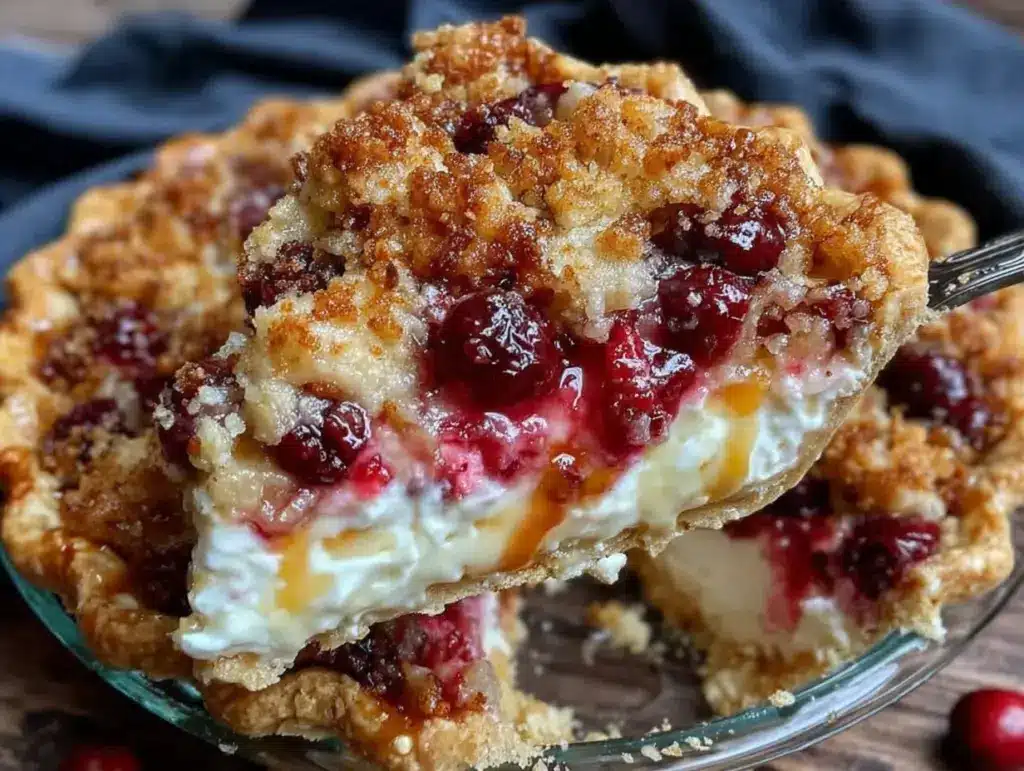 cranberry crumb pie - featured image