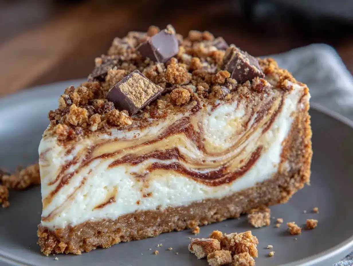 creamy Butterfinger pie preparation steps