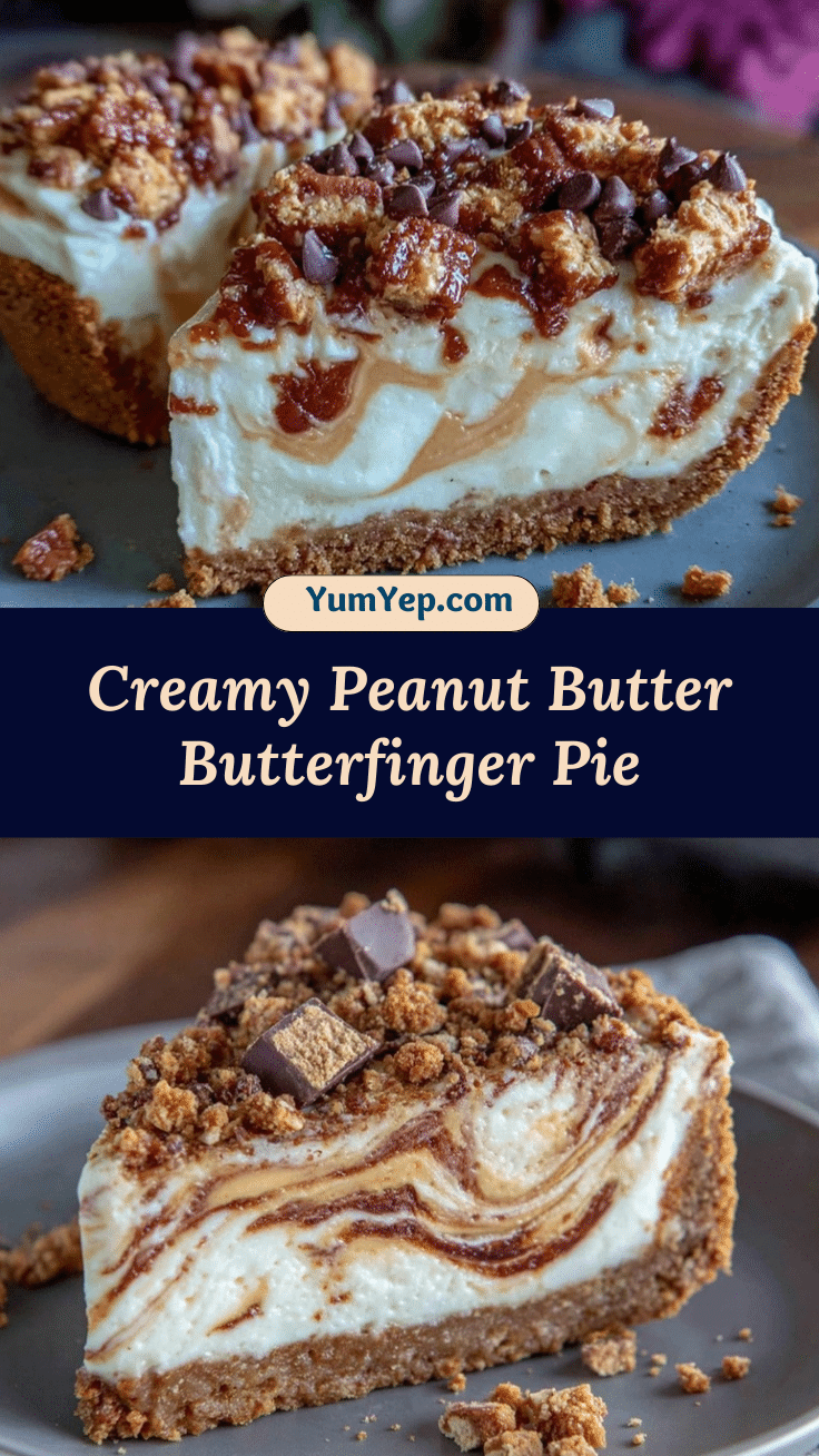 creamy Butterfinger pie recipe