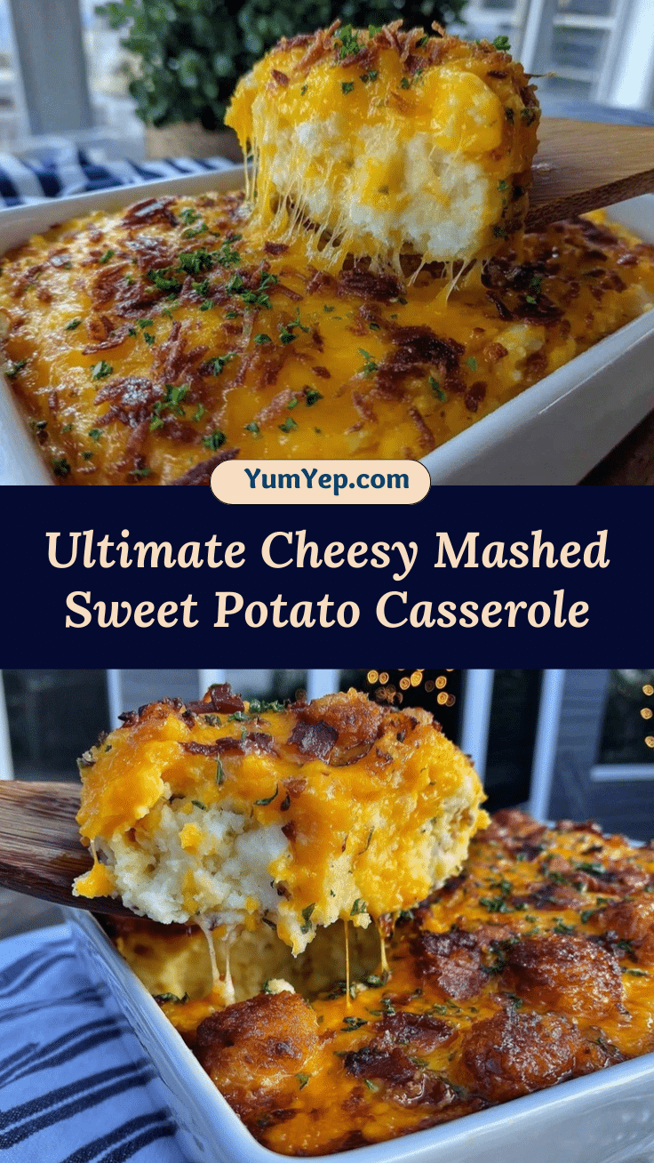 creamy cheesy mashed sweet potato casserole recipe