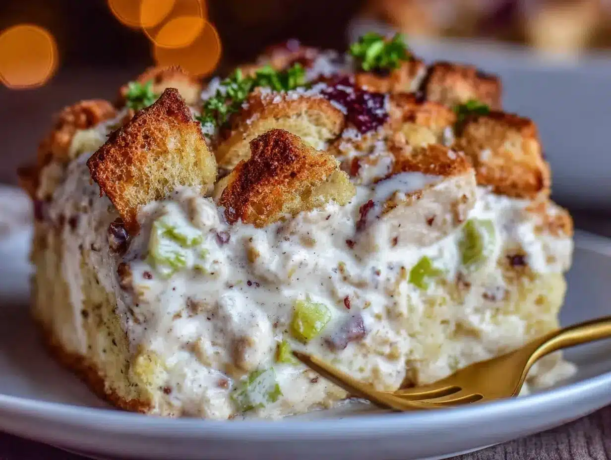 creamy chicken and stuffing casserole preparation steps