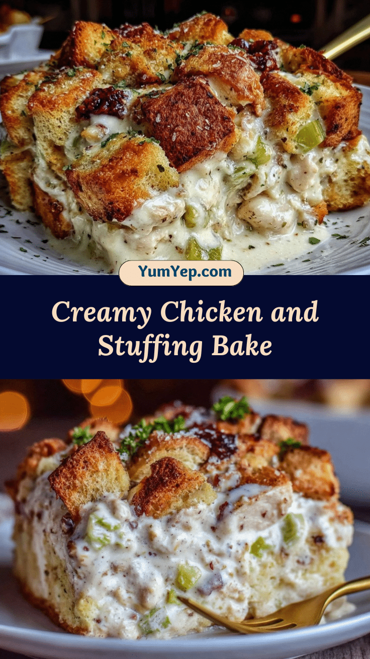 creamy chicken and stuffing casserole recipe