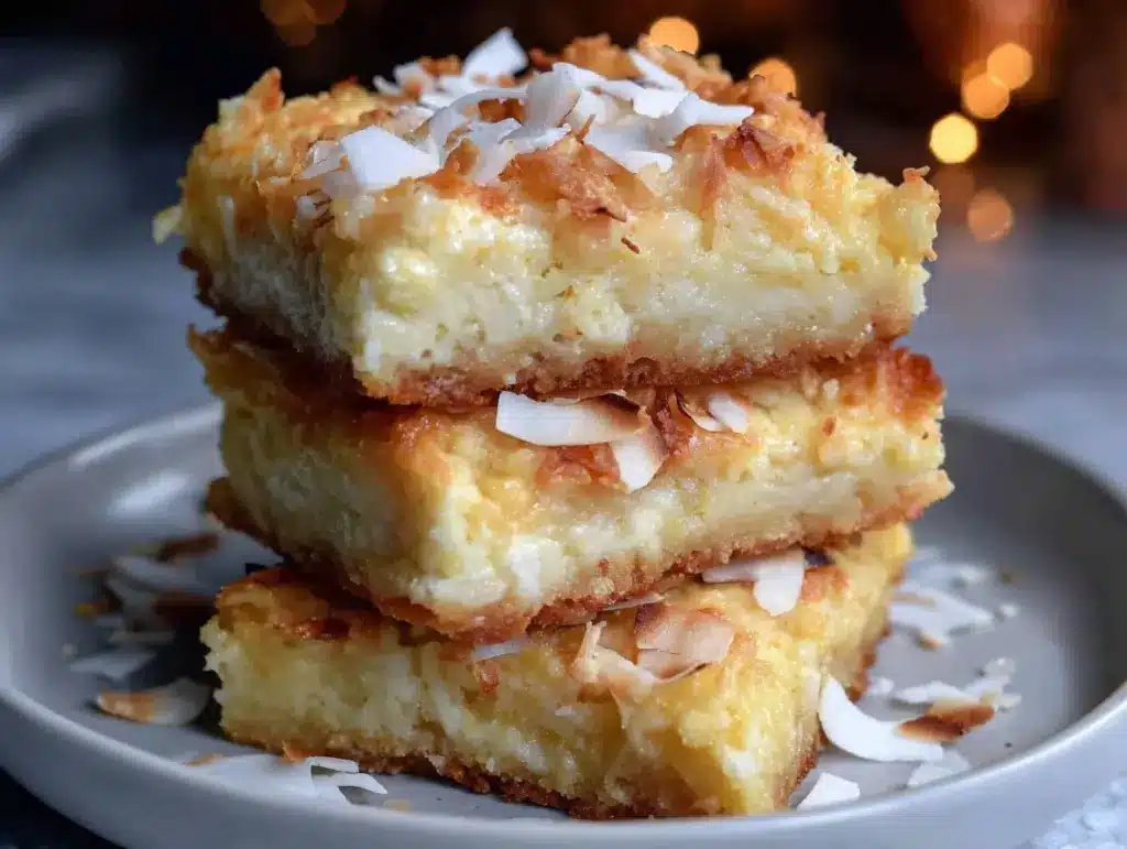 creamy coconut bars - featured image