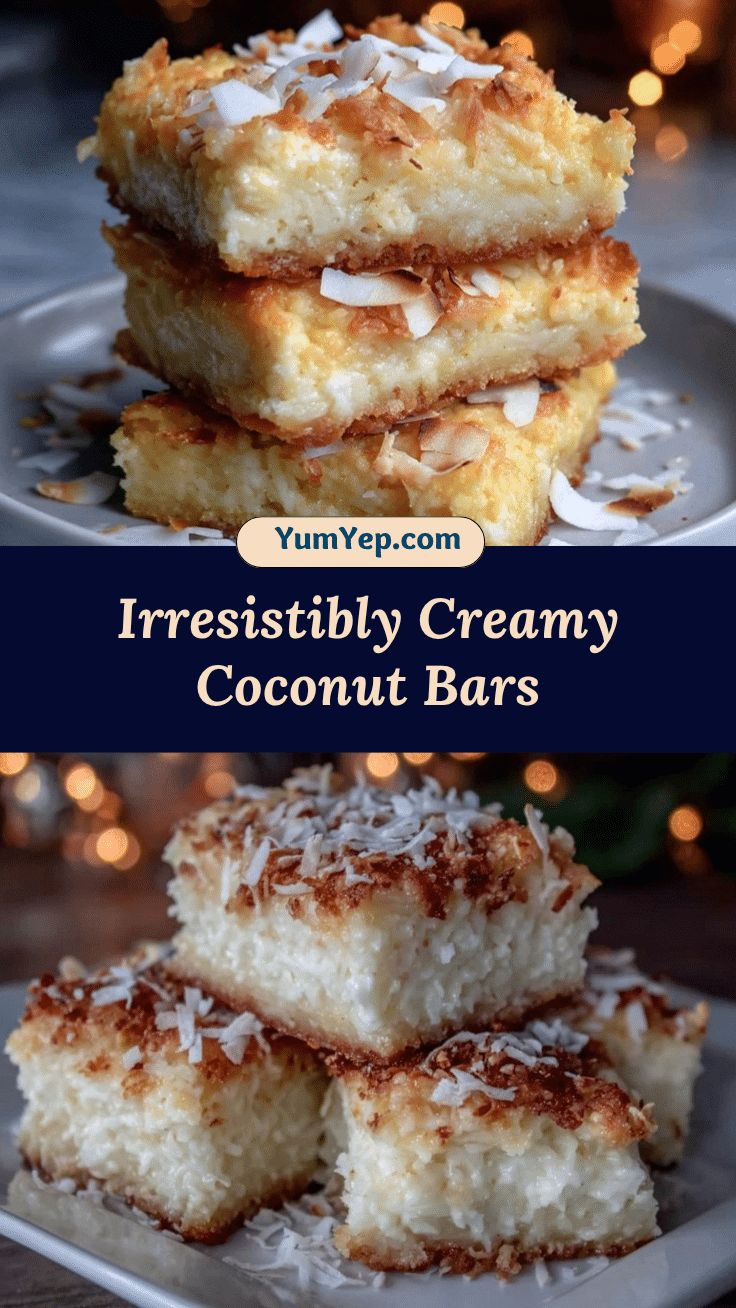 creamy coconut bars recipe