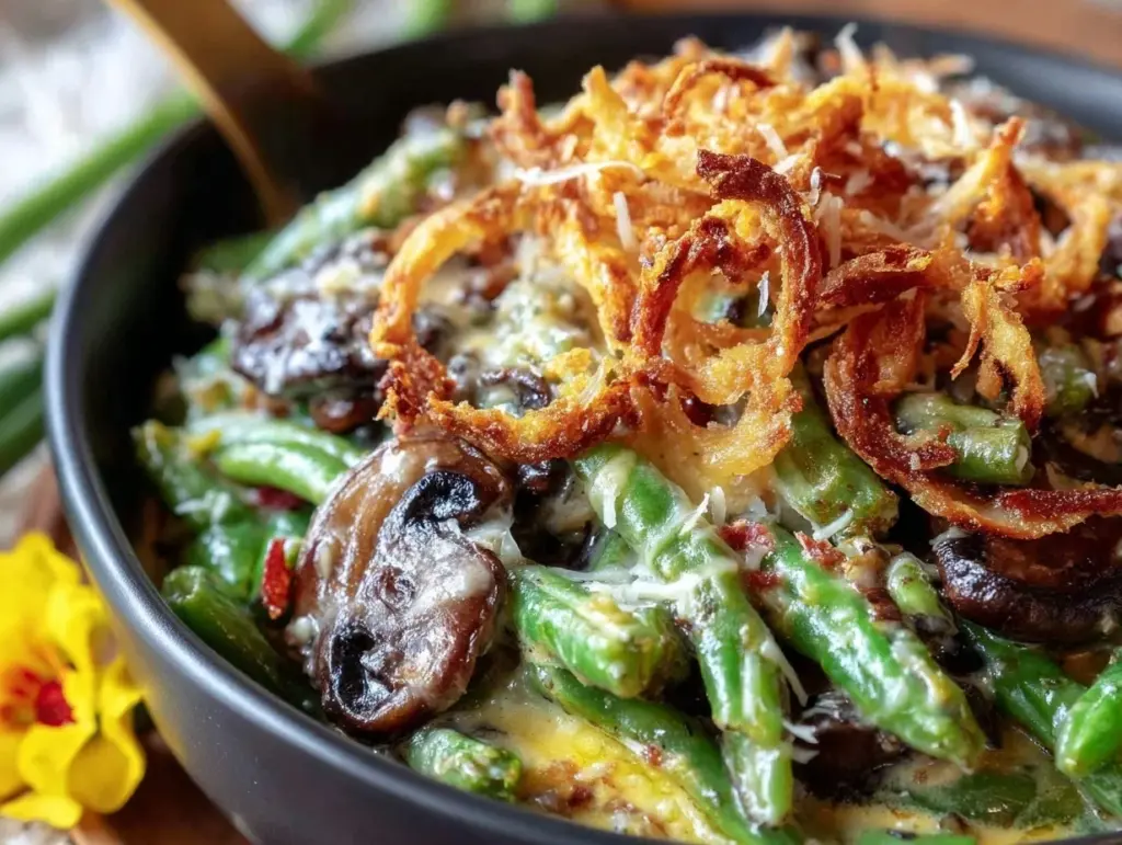 creamy green bean casserole - featured image