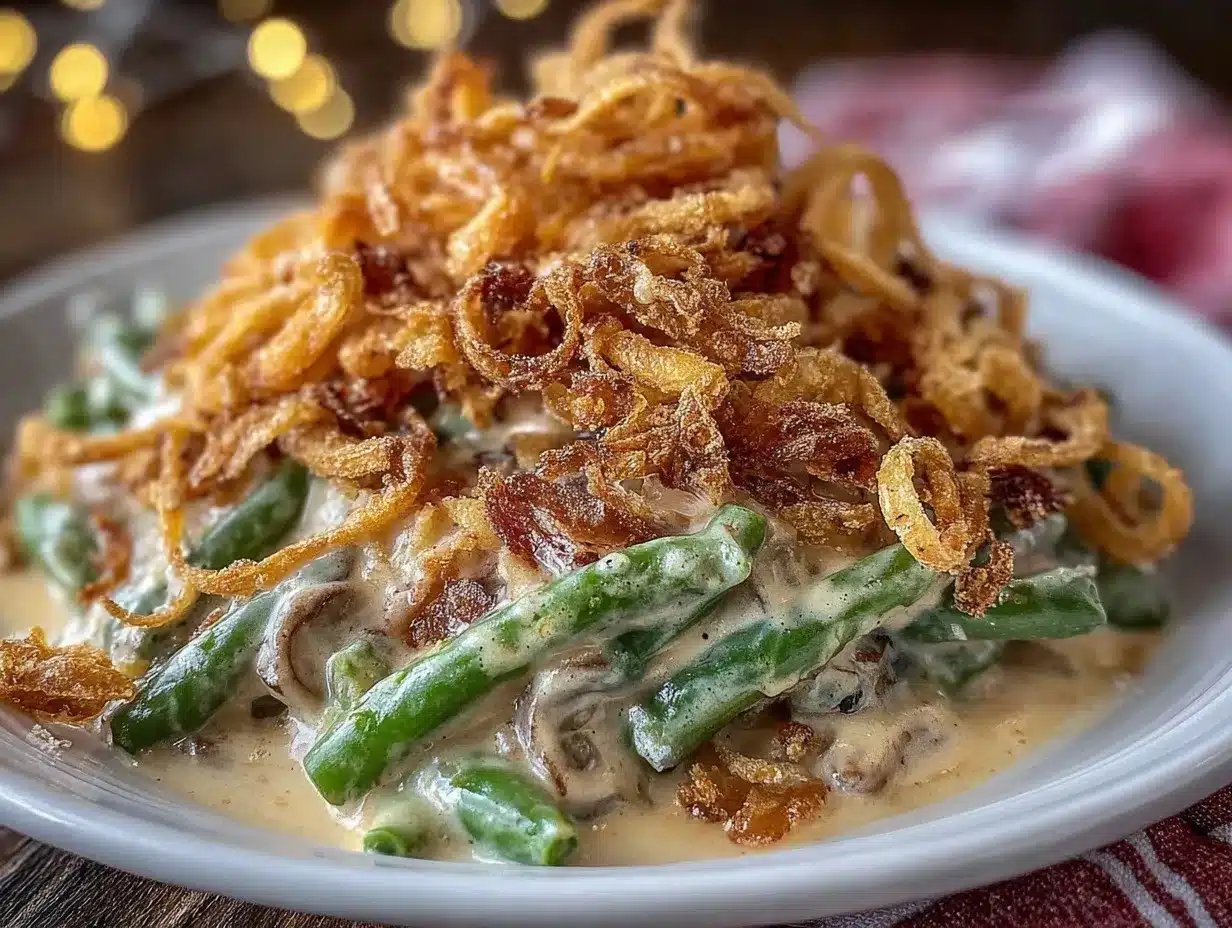 creamy green bean casserole preparation steps