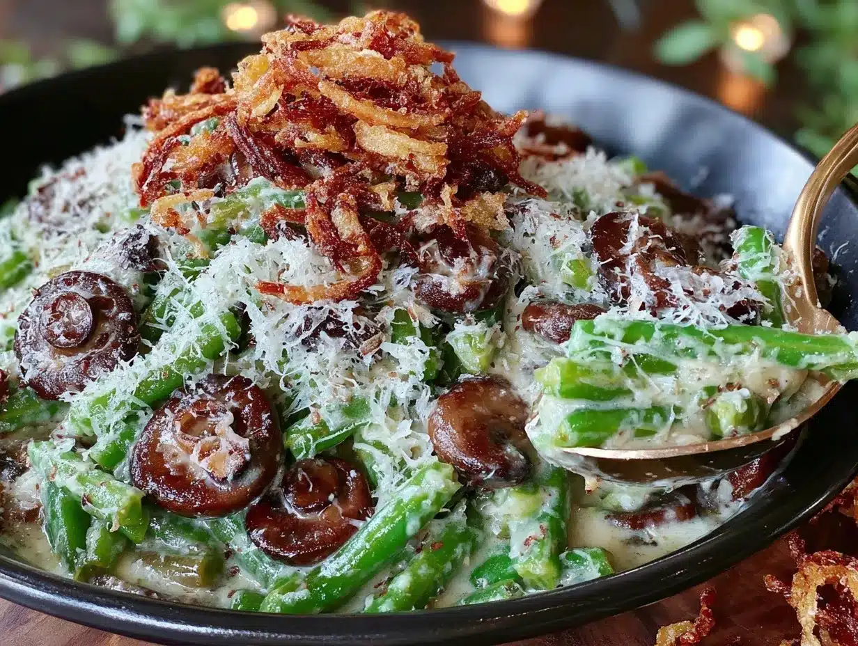 creamy green bean casserole preparation steps