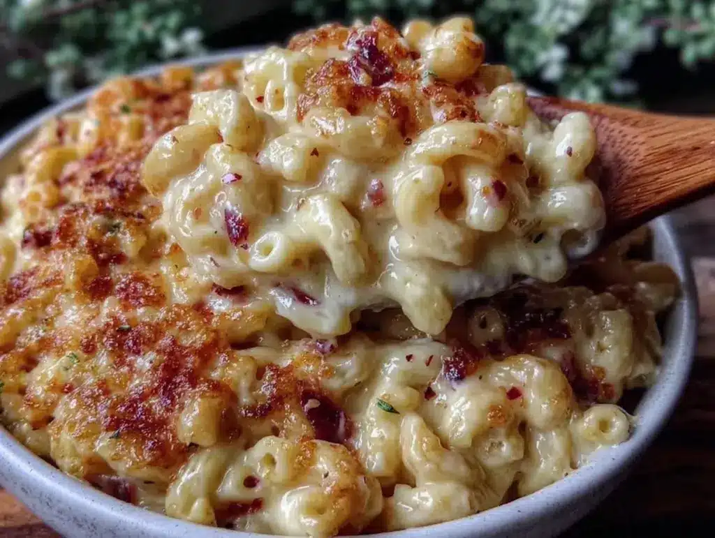 creamy homemade mac and cheese - featured image