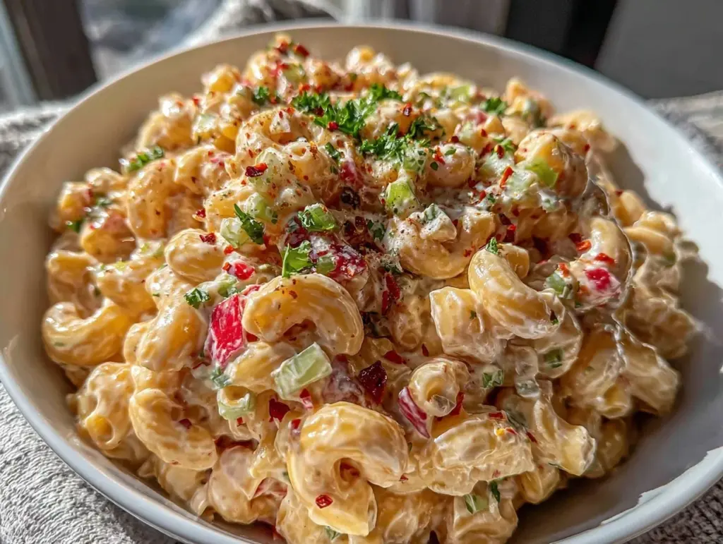 creamy macaroni salad - featured image