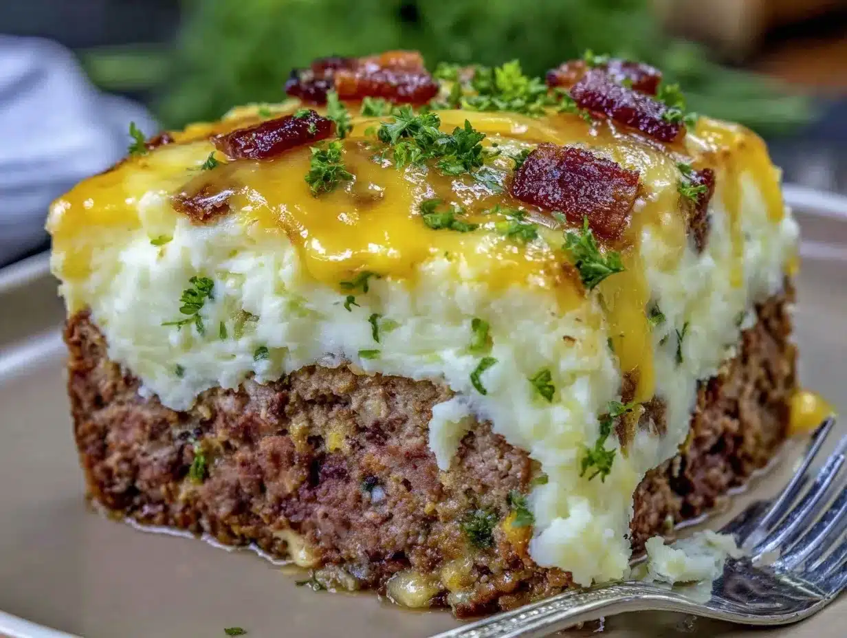 creamy meatloaf with mashed potatoes preparation steps
