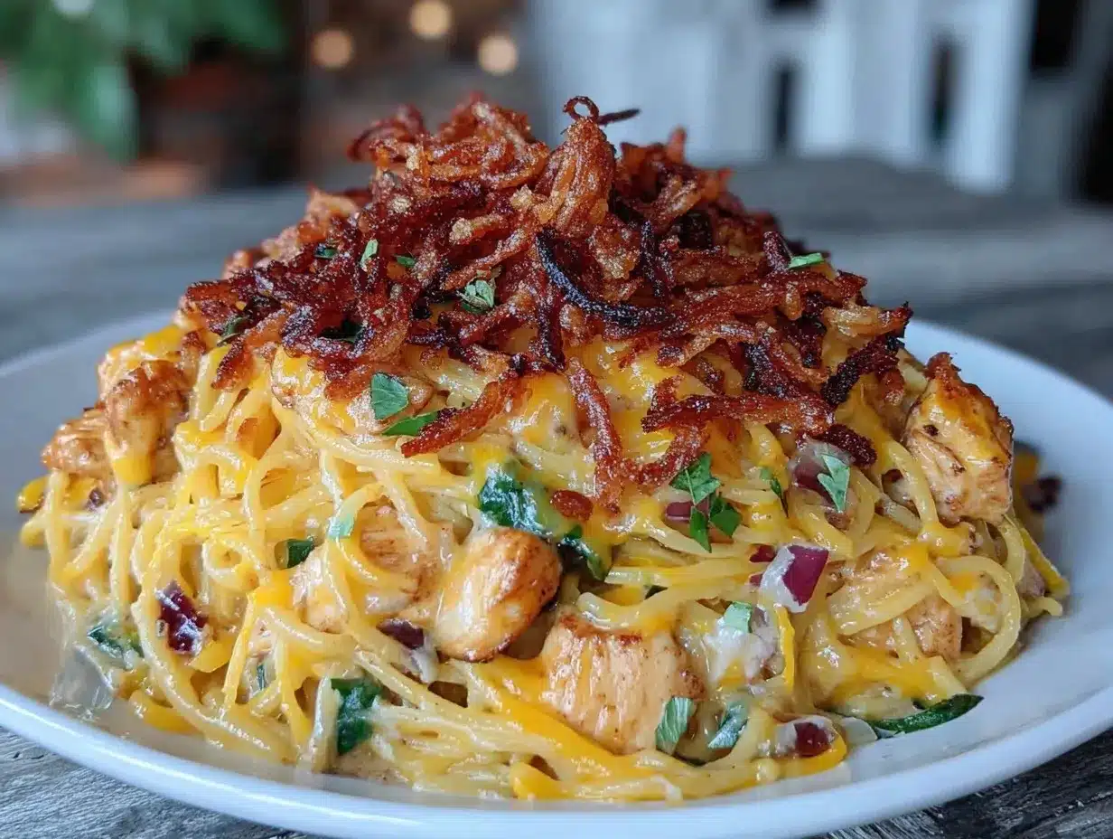 Creamy Monterey Chicken Spaghetti Bake preparation steps