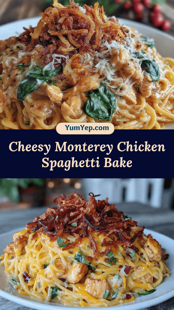 Creamy Monterey Chicken Spaghetti Bake recipe