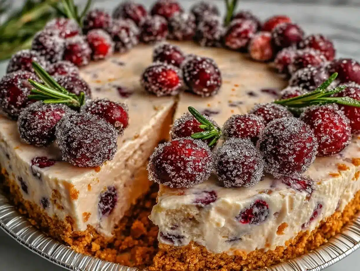 creamy no bake cranberry pie preparation steps