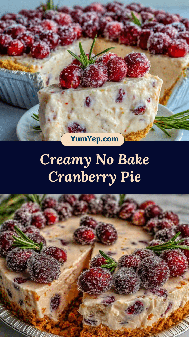 creamy no bake cranberry pie recipe
