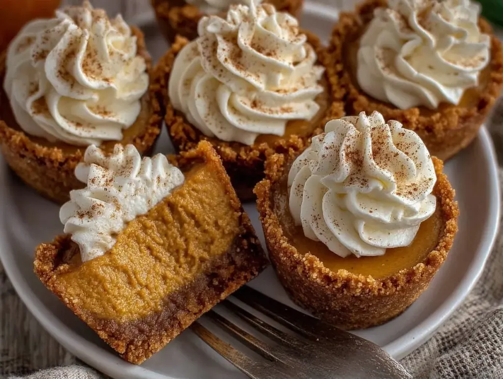 creamy no bake pumpkin cheesecakes - featured image