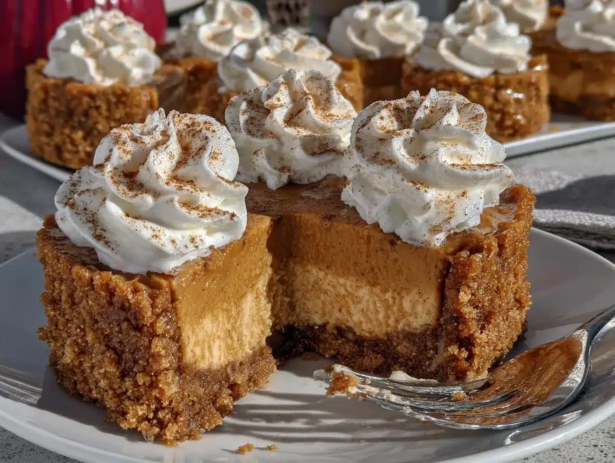 creamy no bake pumpkin cheesecakes preparation steps