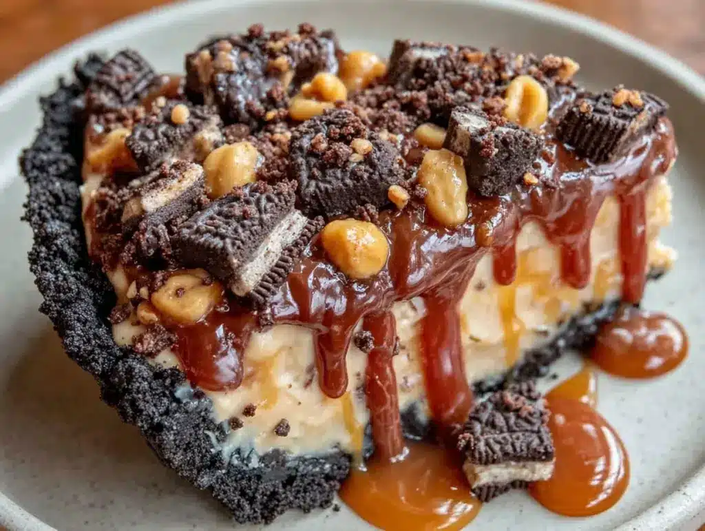 creamy peanut butter pie - featured image